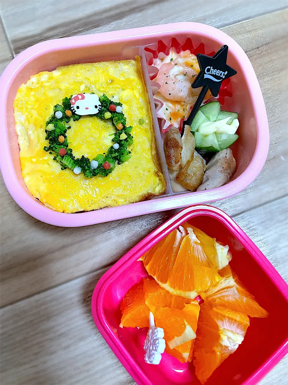 年少弁当🍱リースオムライス🎄|mari＊yuakitoさん