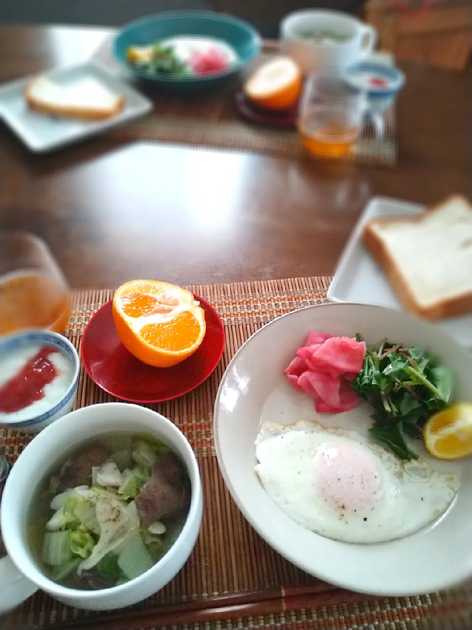 朝ごはん🌄！|まめころさん