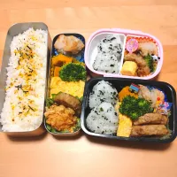 Snapdishの料理写真:兄妹＆パパ弁当🍱2021.12.16|macco7さん