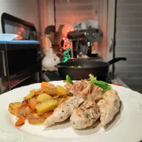 Baked Potatoes with grilled Chicken and Veggies|Claudioさん