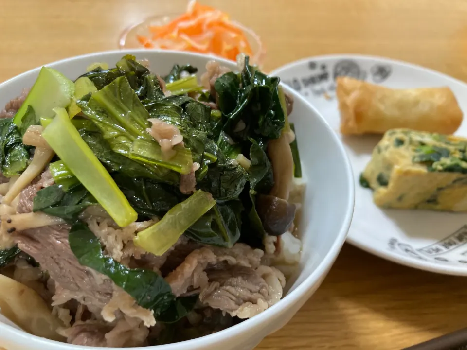 ＊野菜多めの牛丼な夕飯＊|＊抹茶＊さん