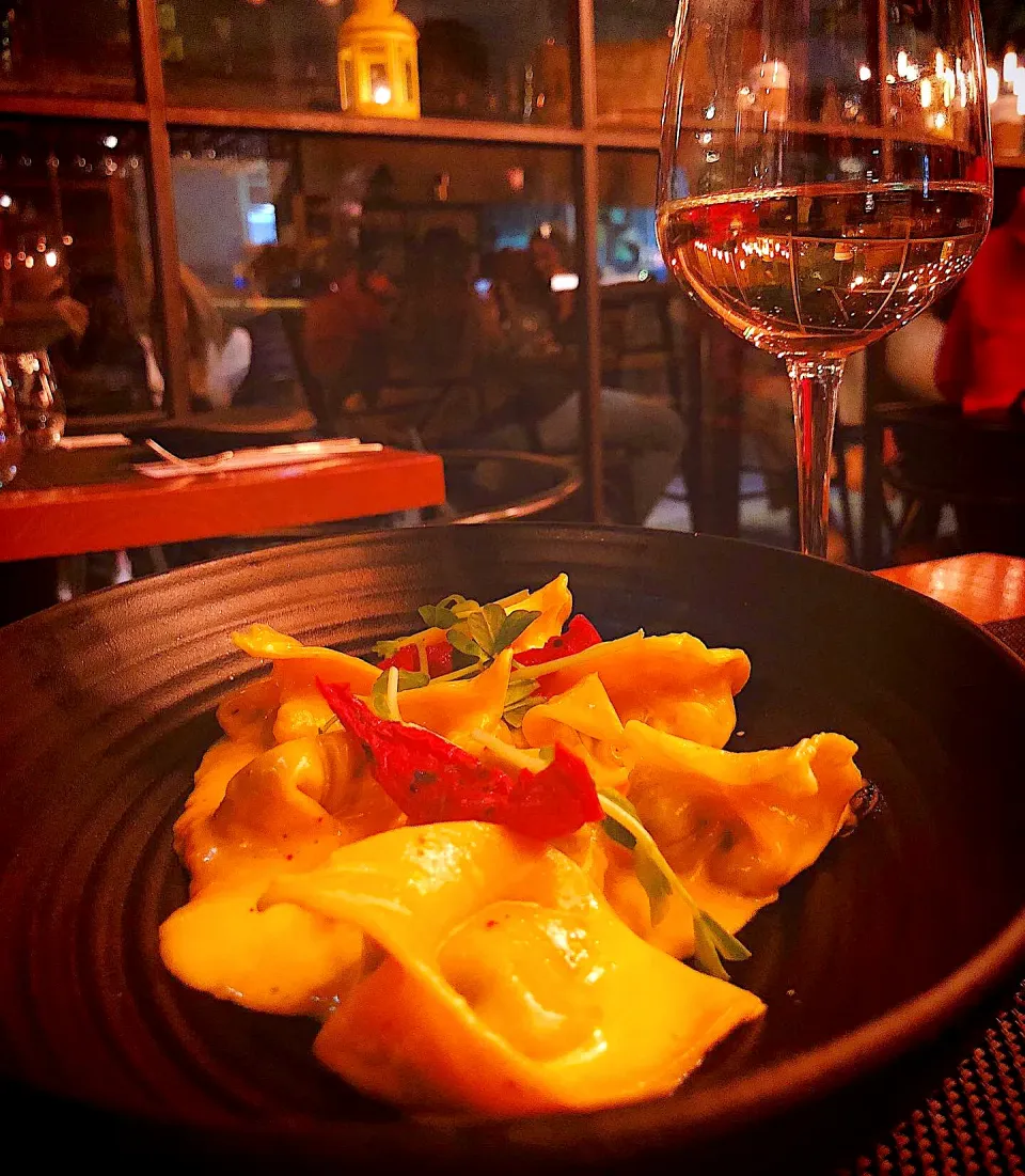 Italian Ravioli with white wine.|SPJWUさん