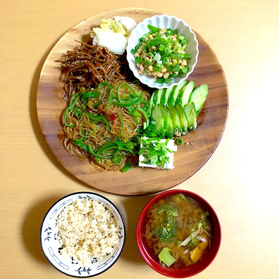 #vegan 
春雨とピーマンの炒め物|makiko_aさん