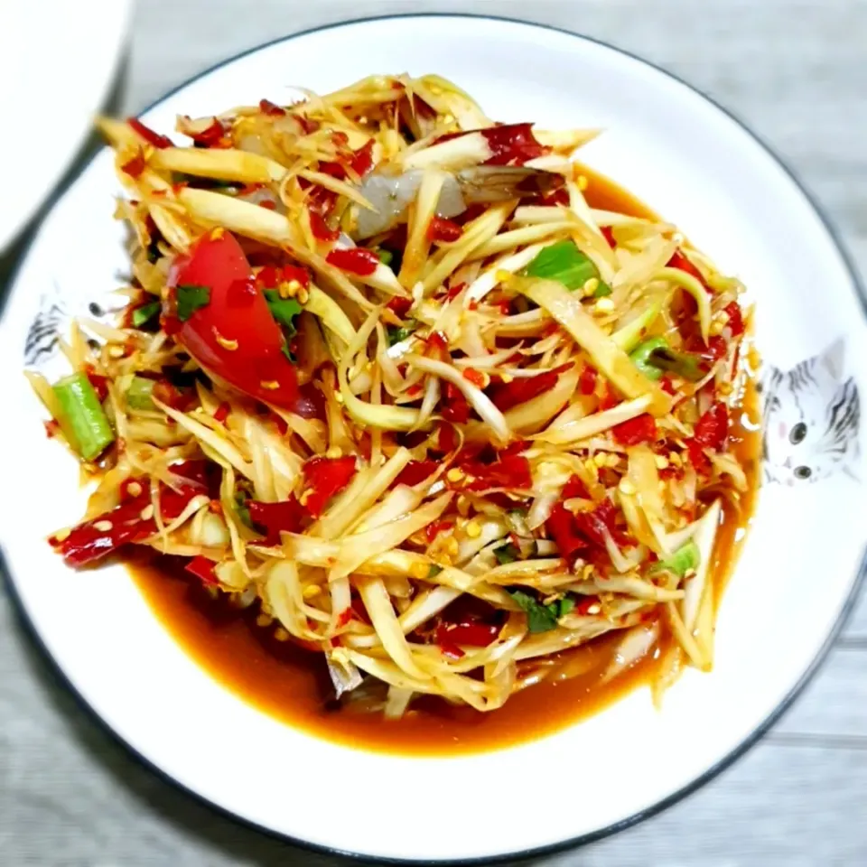 PAPAYA SALAD #THAI FOOD|kannika supapさん