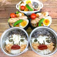 息子＆旦那＆私パート顔弁当