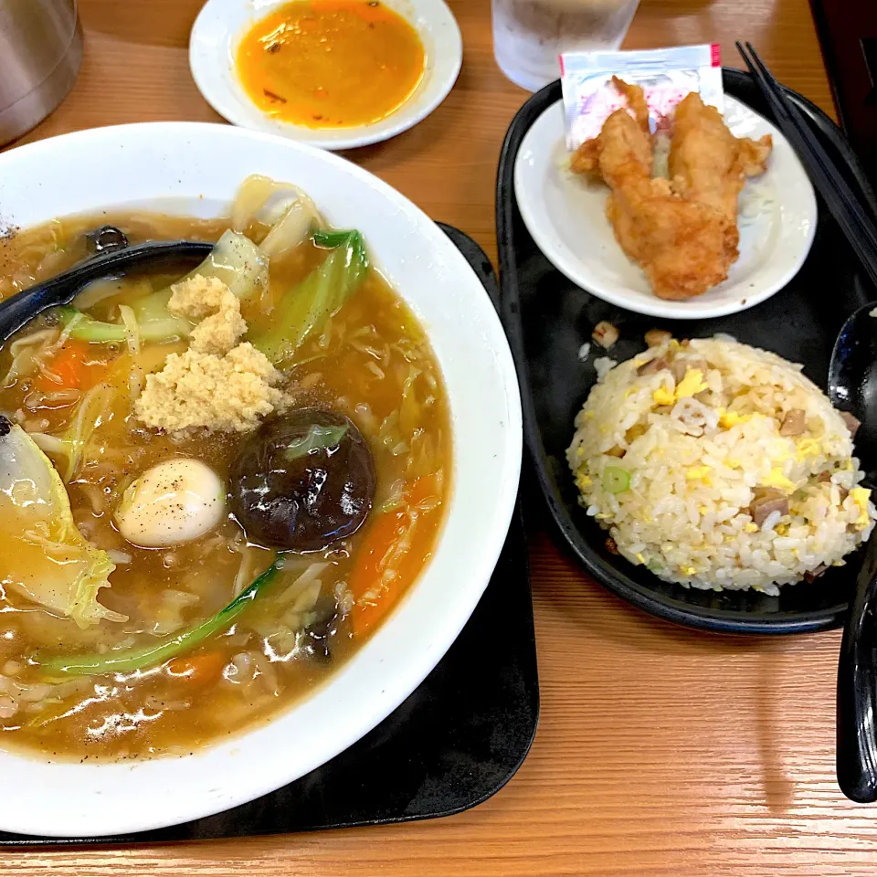 Snapdishの料理写真:五目あんかけラーメンセット(◍•ڡ•◍)❤|いつみさん