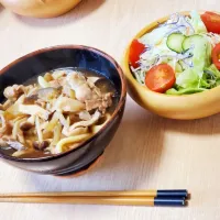 Snapdishの料理写真:なすときのこのうどん
コンビネーションサラダ|snowcrystalさん