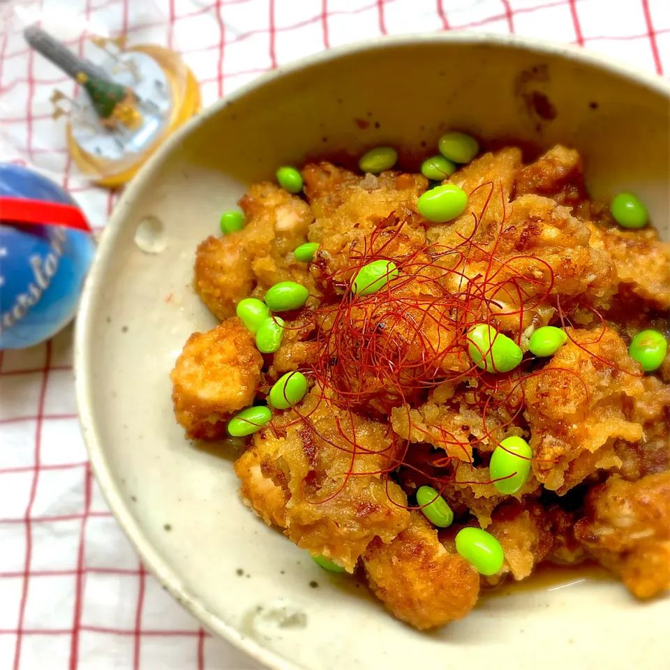 からあげビールさんの料理 大根の消費に◎ご飯が進む!揚げ鶏の生姜ラーぽんおろし煮|chicaocafeさん