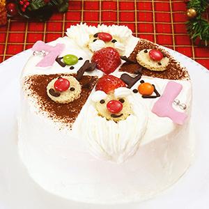 切り分けてかわいいうきうきクリスマスケーキ