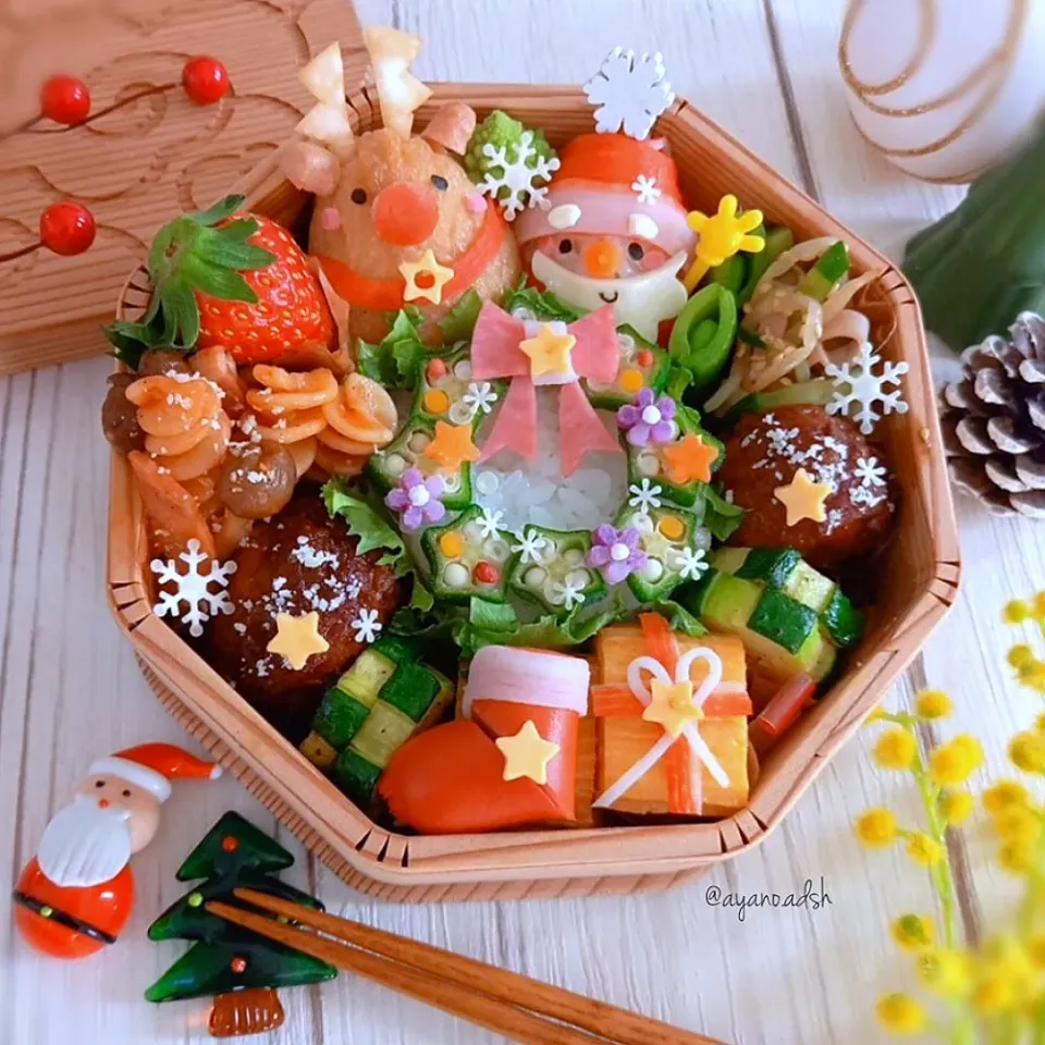 ❇️クリスマスリース弁当🎄🎅🎁❇️|ayano.adshさん