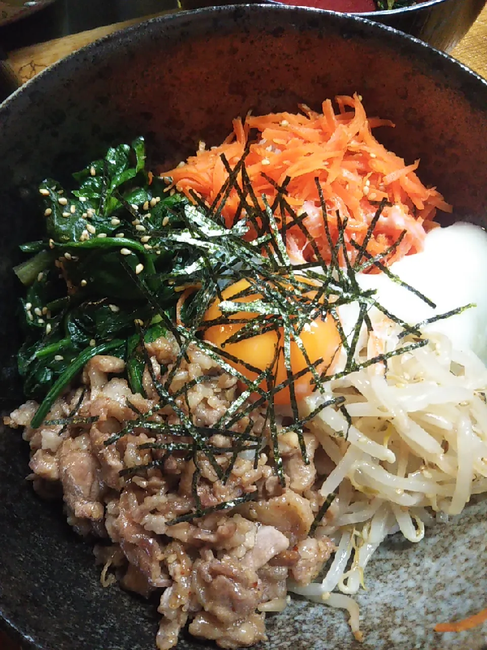 豚こまでなんちゃってビビンバ丼|julyさん