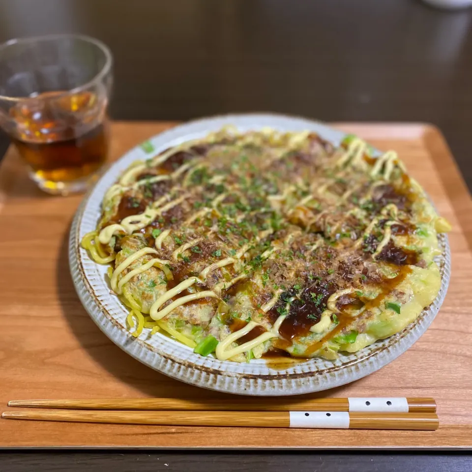 キャベツと長芋のお好み&モダン焼き|ちぐあささん