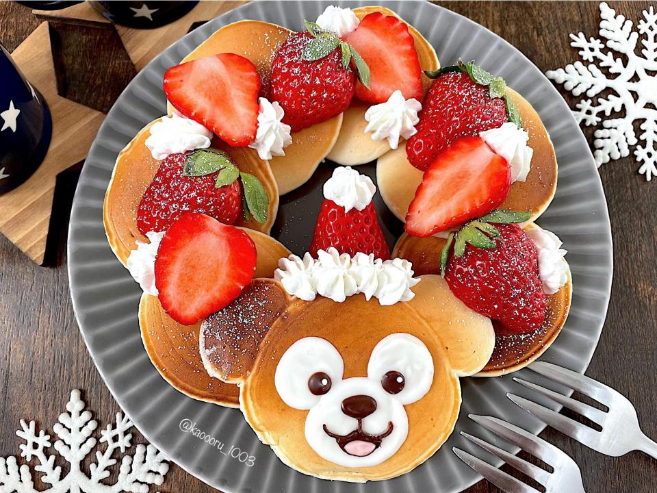 ダッフィーのリースパンケーキ🥞