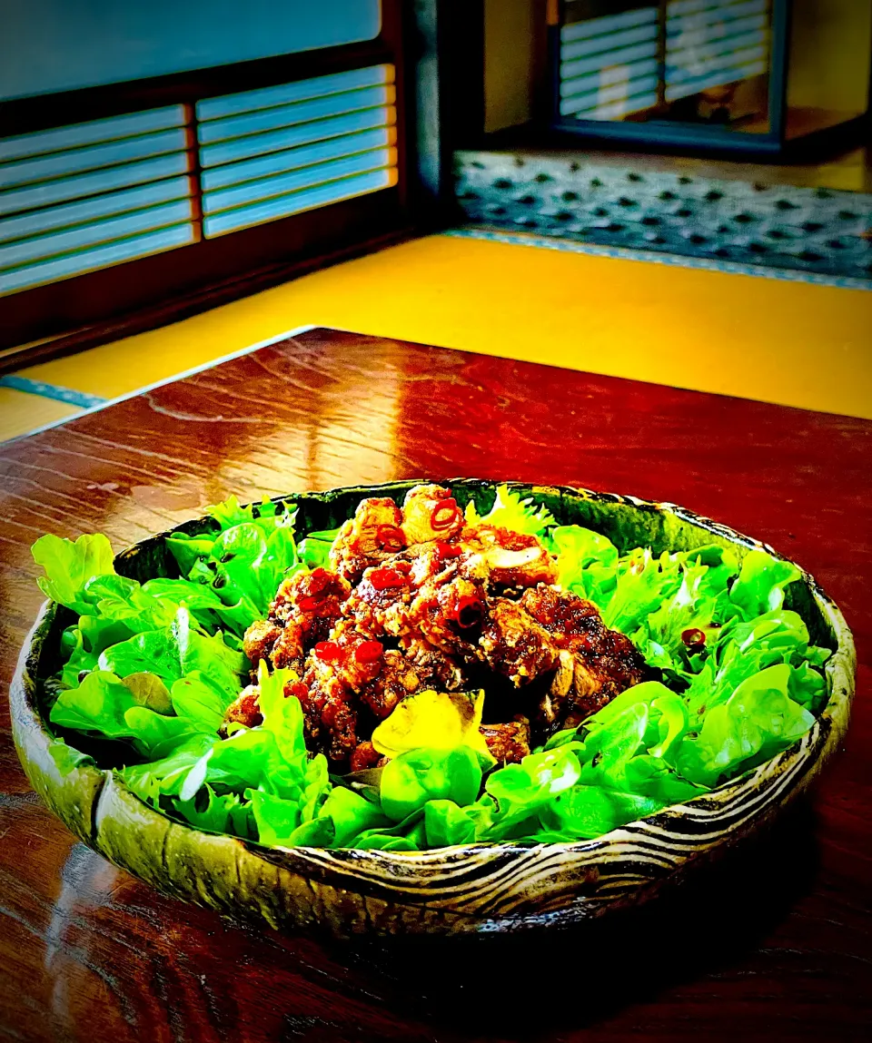 『日式油淋鶏』✨✨✨「鶏のから揚げ 甘酢醤油かけ」ってところかな。😅|イチロッタさん