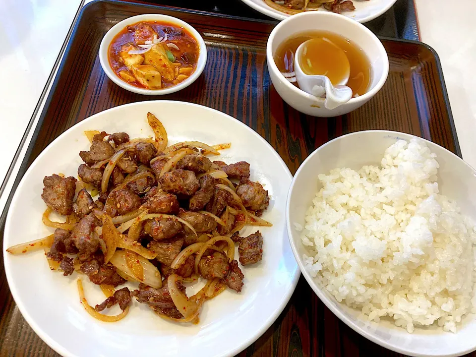 ラムクミン風炒め定食@味坊(神田)|yoooochanさん