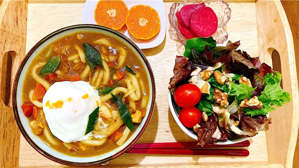 カレーうどん定食|ゆうかさんさん