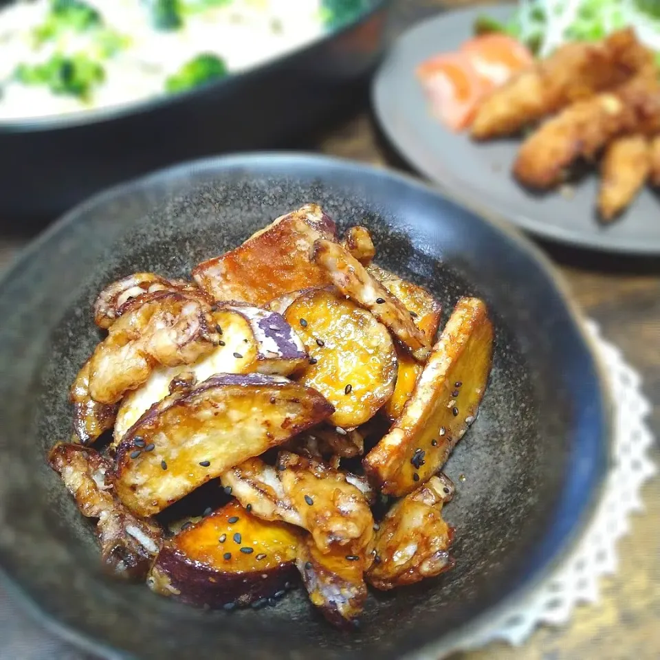 シュトママさんの料理 さつまいもとレンコンデパ地下風|とまと🍅さん