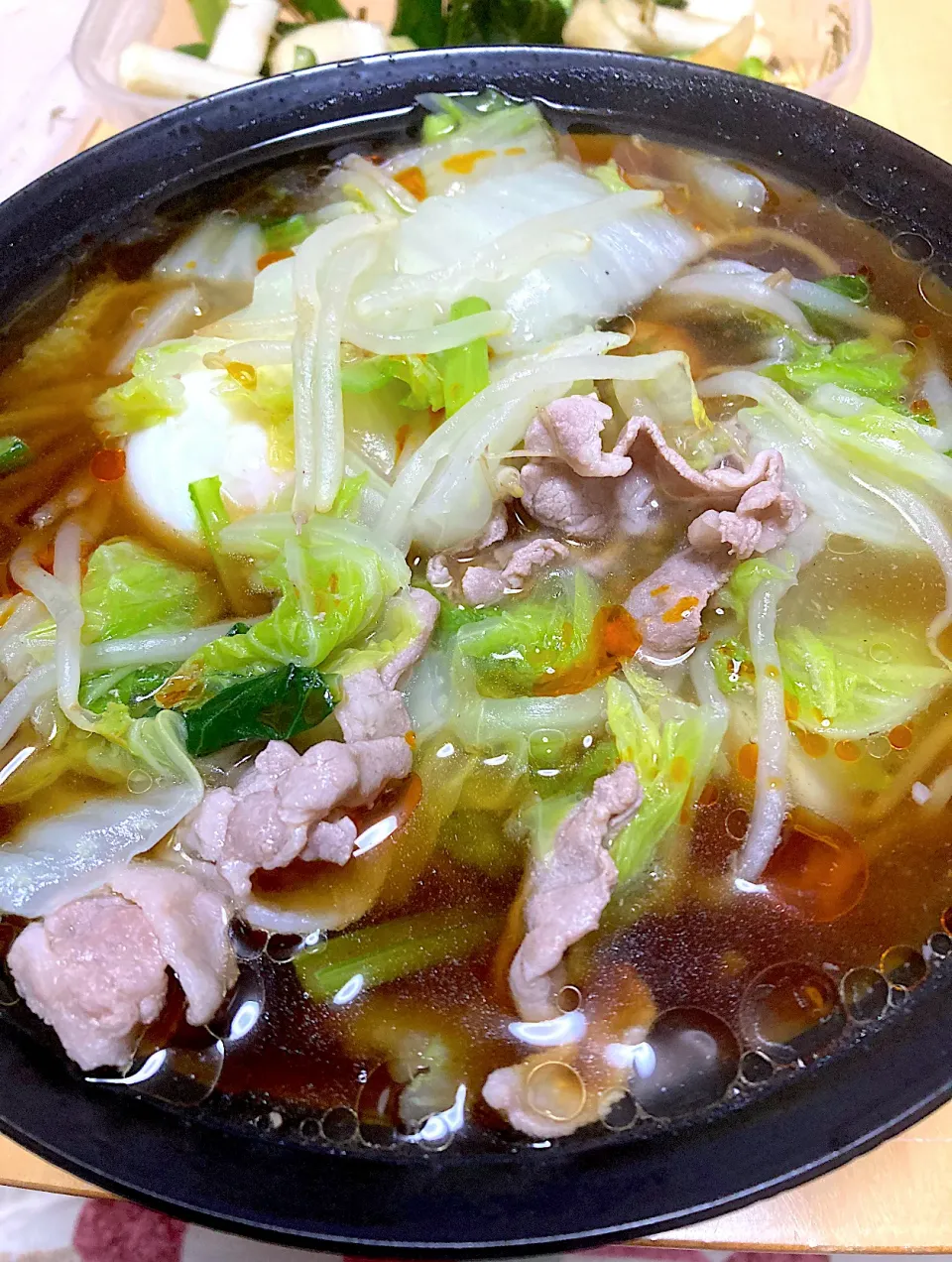 Snapdishの料理写真:単身赴任中の男飯(野菜餡かけラーメン)|おおもりの星さん