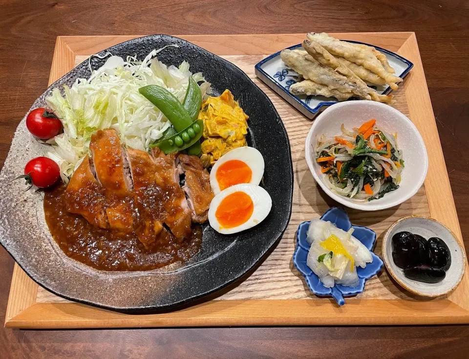 鶏肉黒酢照り焼きソテー|さあママさん