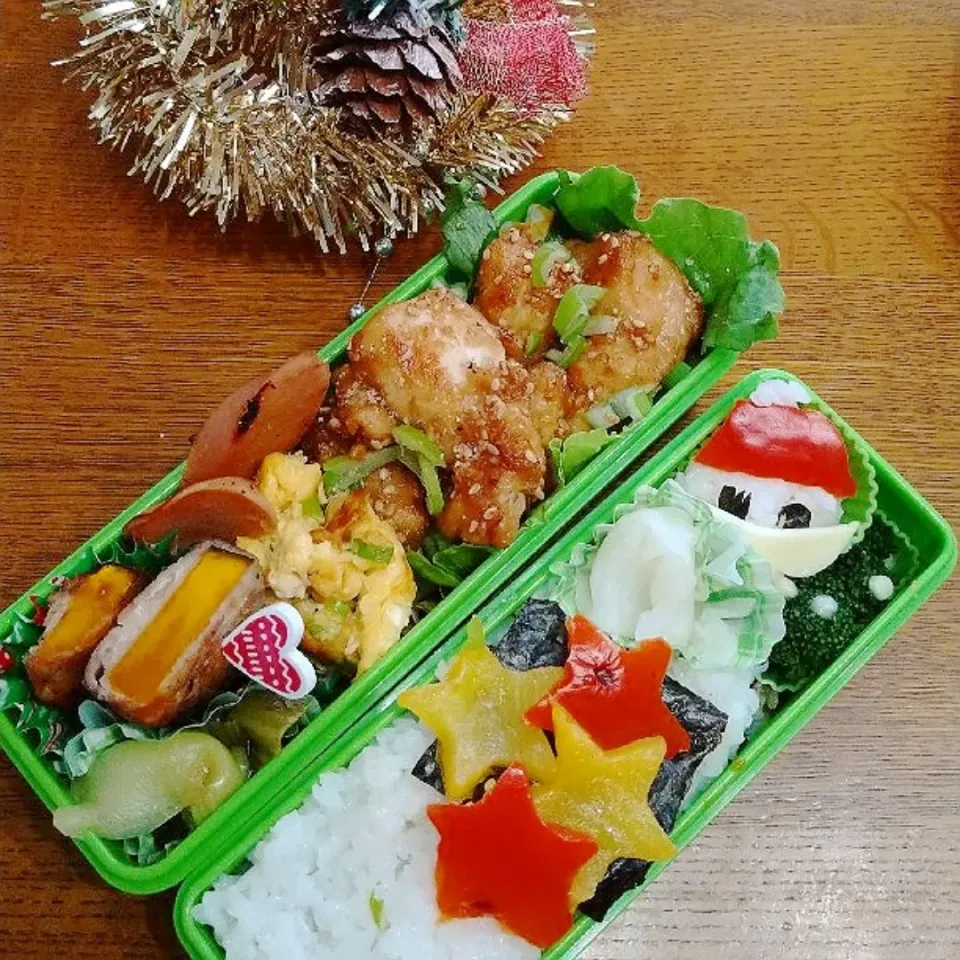 Snapdishの料理写真:12/23 クリスマス海苔弁|Reikoさん