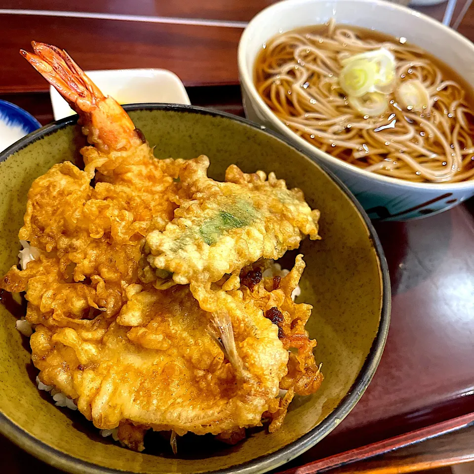 天丼セット@相馬屋(月島)|塩豚骨さん