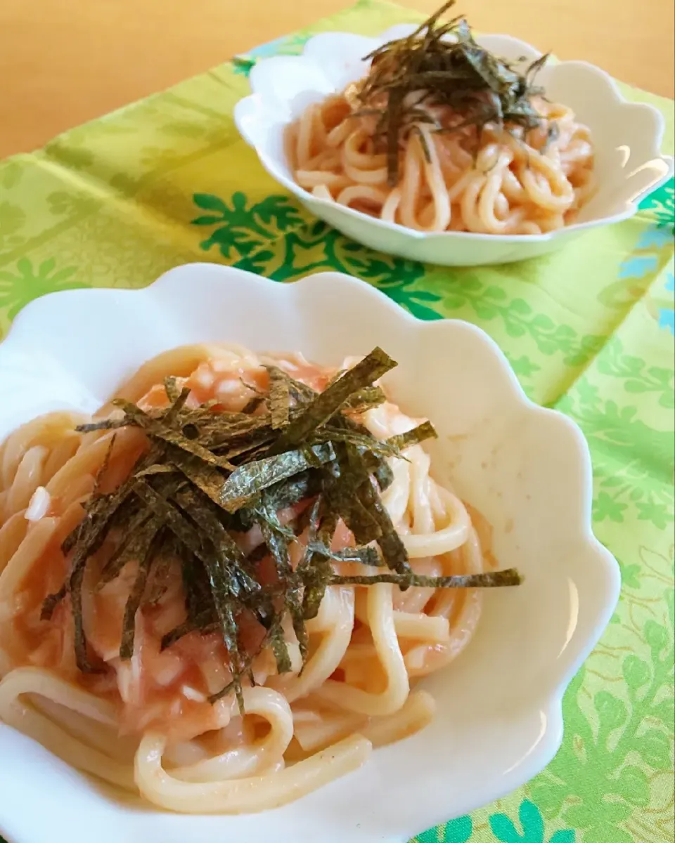 たらこバターうどん🏵️作ってみた|みりん。さん