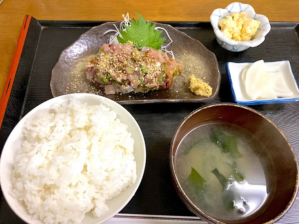 鯵のなめろう定食|じょんさん