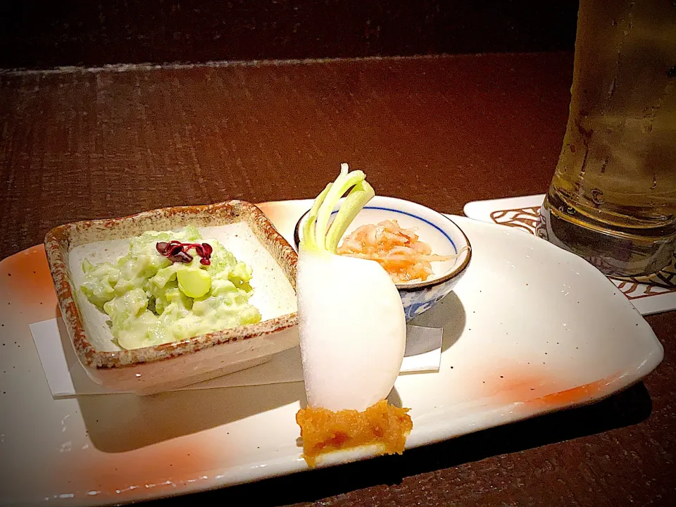 乾杯🍻のお通し🥢堀留町竹とんぼさんにて|ジュンコ バイヤーさん