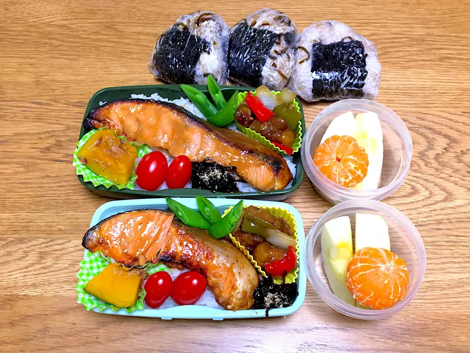 Snapdishの料理写真:鮭のゆず味噌漬焼弁当|ゆさん