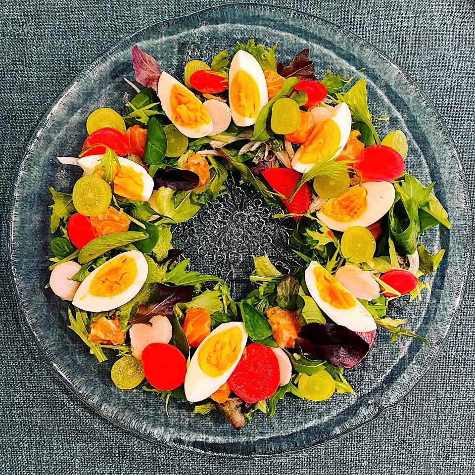Christmas wreath salad!|Rarikoさん