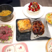 Snapdishの料理写真:クリスマスディナー🍽|なたりーさん