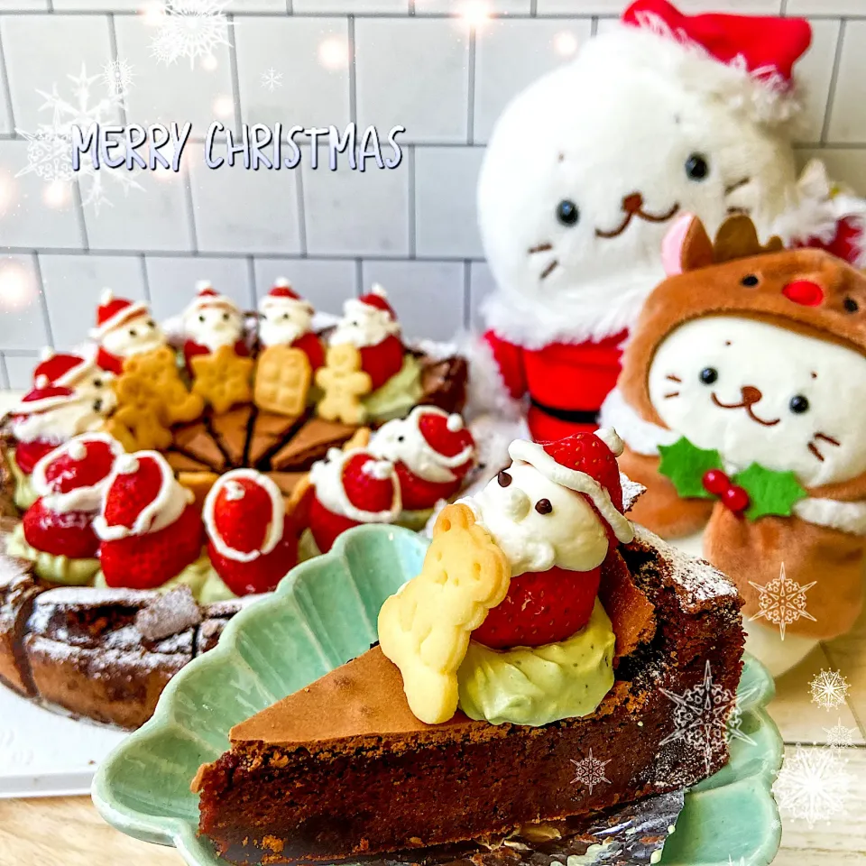 Snapdishの料理写真:クリスマスのガトーショコラ🎄|hari-co ＊ はりこさん