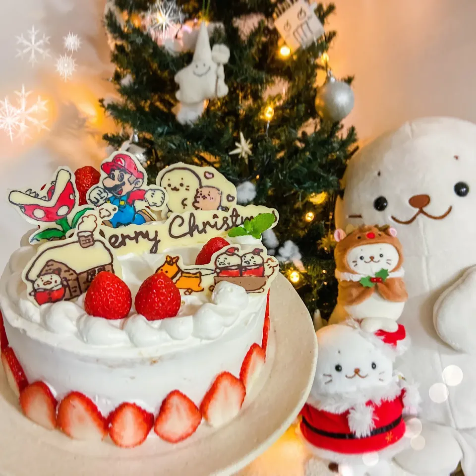 娘が作るクリスマスケーキ🎂🎄|hari-co ＊ はりこさん