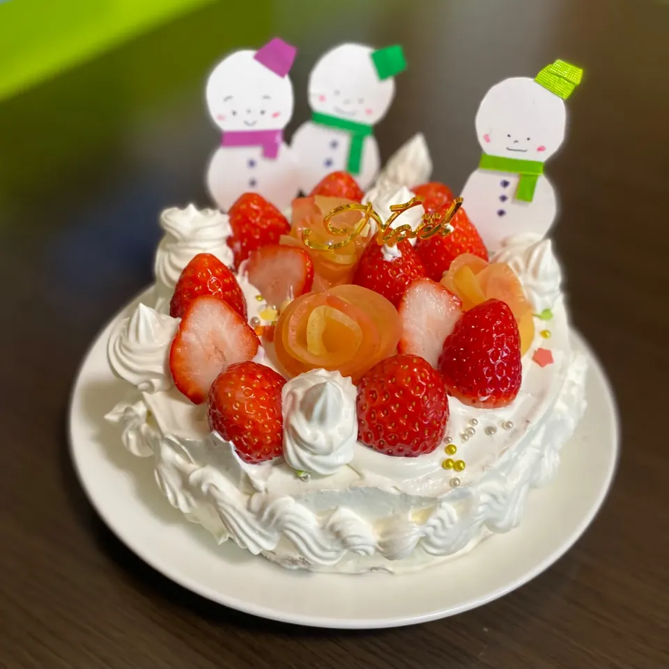 今年も子供とデコレーション🍓✨|ちぐあささん