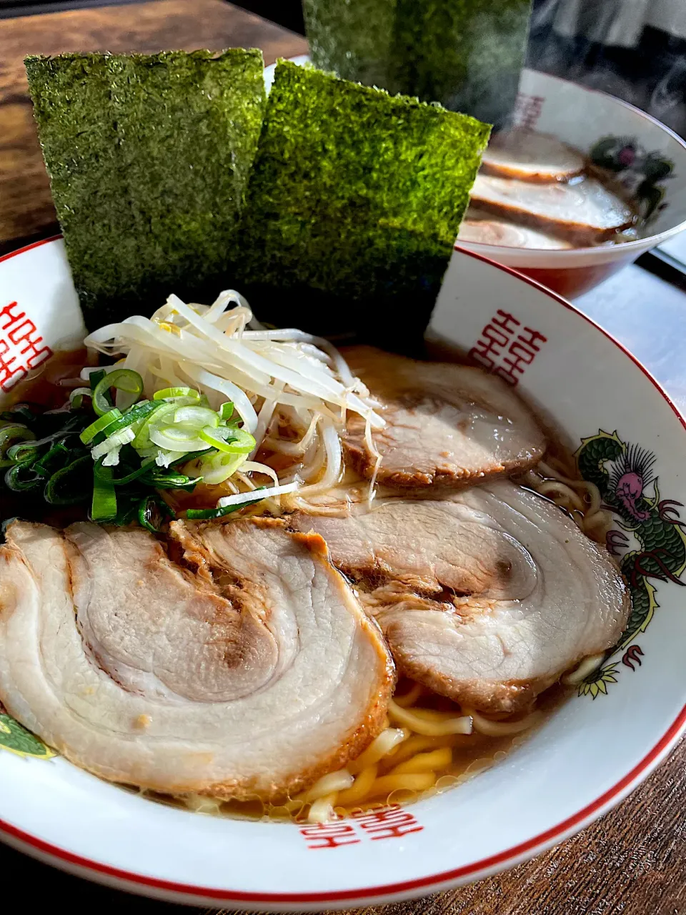 Snapdishの料理写真:クリスマスチャーシュー麺🍜|ヨッチャンさん