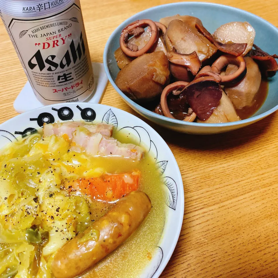 昨日のポトフにマカロニとチーズを加えてカレー粉で味付け
里芋とイカの煮物|naoさん