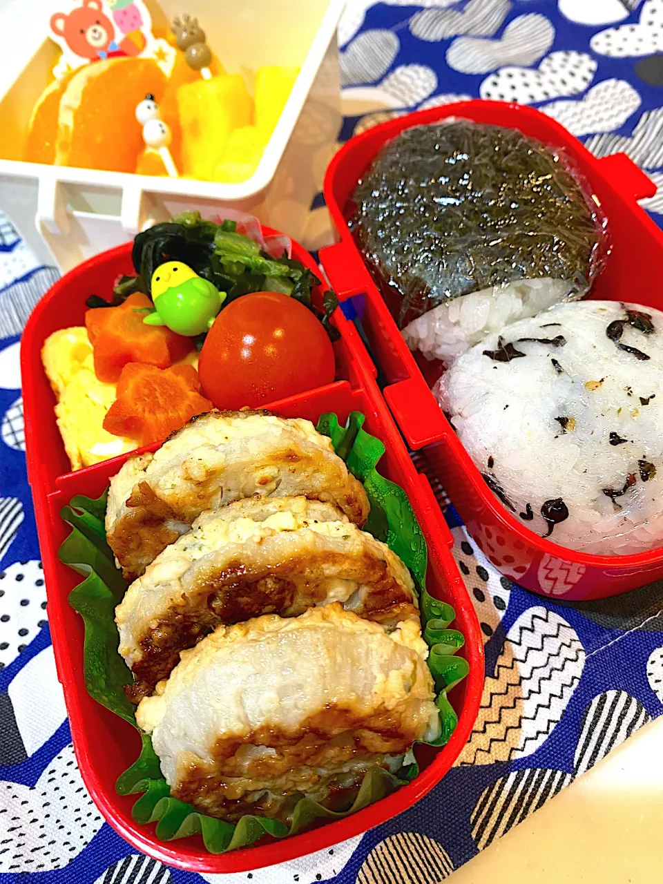 😋今日の学童弁当🍱🍙|moyukitaさん