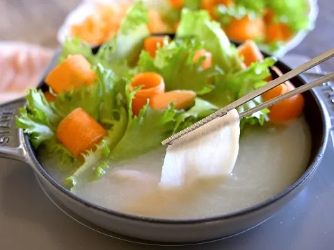 しょうが香る♪鶏むね肉と野菜の白湯しゃぶしゃぶ|ヤマサ醤油公式アカウントさん