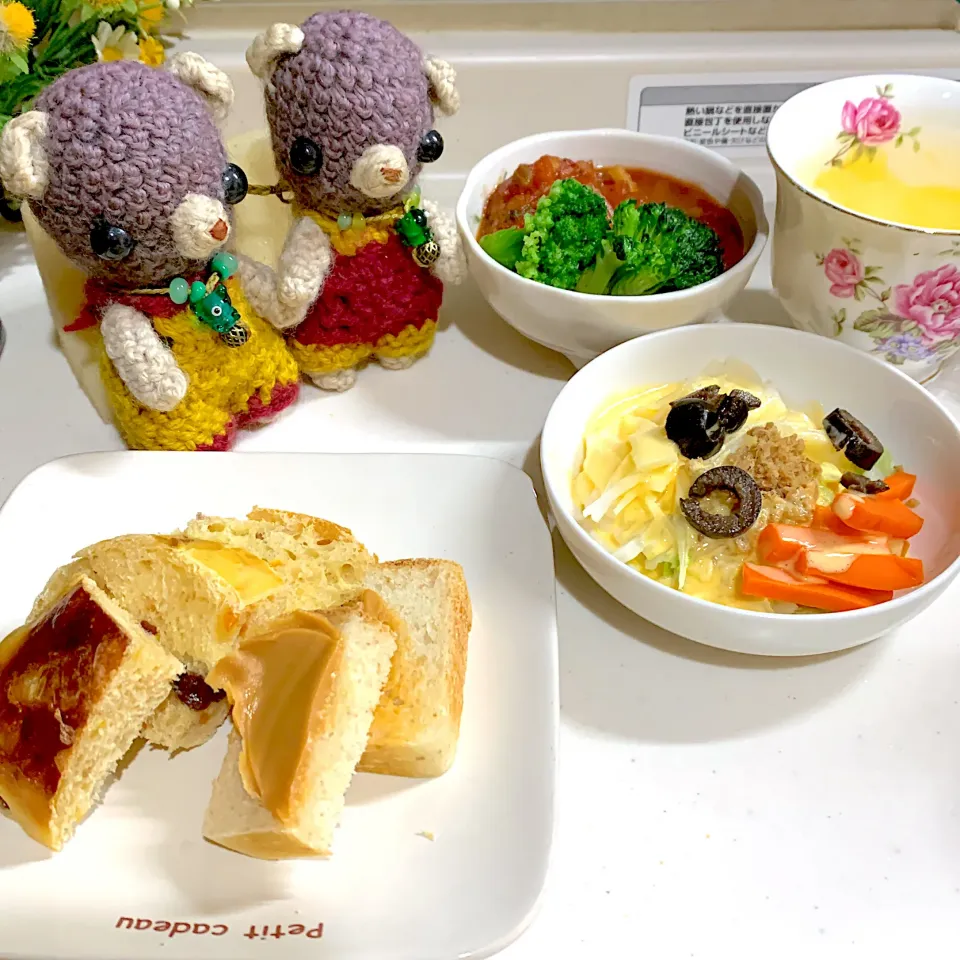 Snapdishの料理写真:朝ごぱん（╹◡╹）|chagashiさん