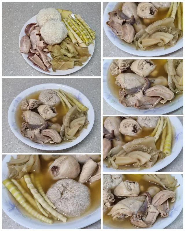 chicken soup with pork tripe, lion's mane mushroom, bamboo shoots, pickled mustard greens|steven z.y.さん