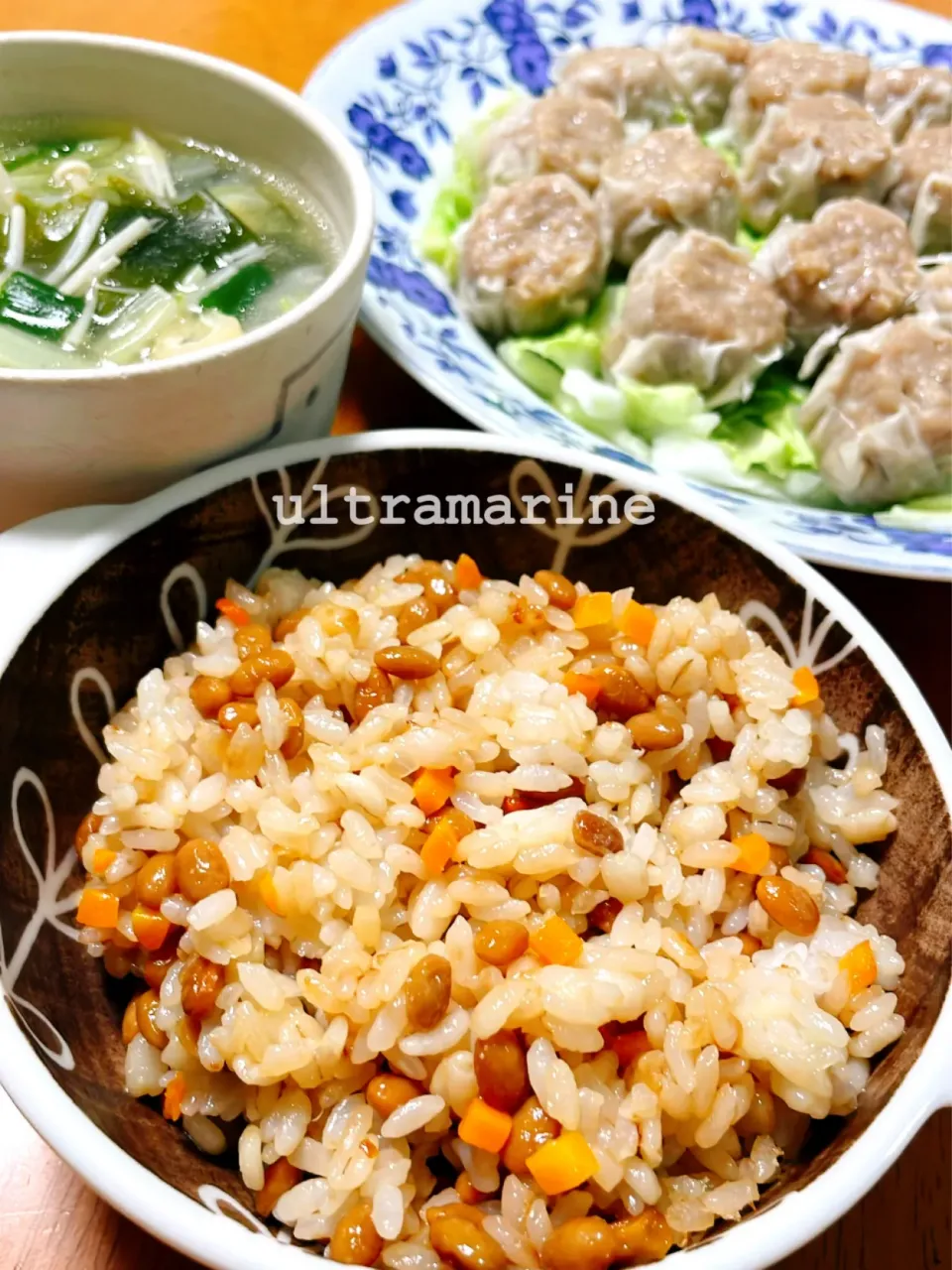 ＊納豆炒飯としゅうまいで中華ごはん♪＊|ultramarineさん