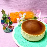 ダーリン🎅🏻サンタ
水切りヨーグルトの
ニューヨーク🇺🇸チーズケーキ
＆ミカン🍊ゼリー