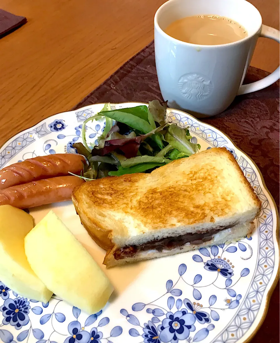 マスカルポーネと餡子トーストサンド|sobacoさん