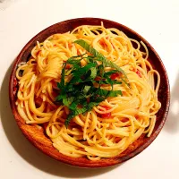 Snapdishの料理写真:梅マヨパスタ|mimiさん