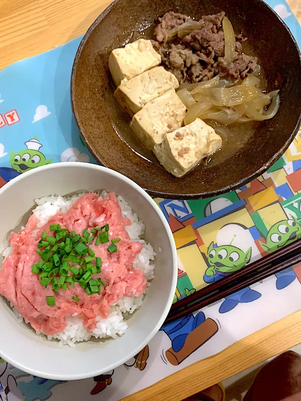 ネギトロ丼　&   肉豆腐|ぺろたんさん