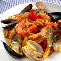 時差クリスマスでプチ豪華メニュー　その2
トマトクリームペンネ