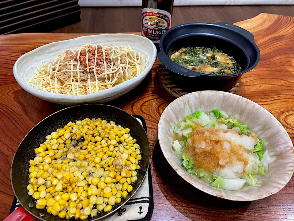 Snapdishの料理写真:2021.12.29 ラーメンサラダ🍻🍻🍻|ゆみずさん