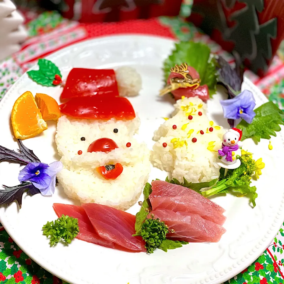 Snapdishの料理写真:クリスマスバージョン手巻き寿司|Ameriさん