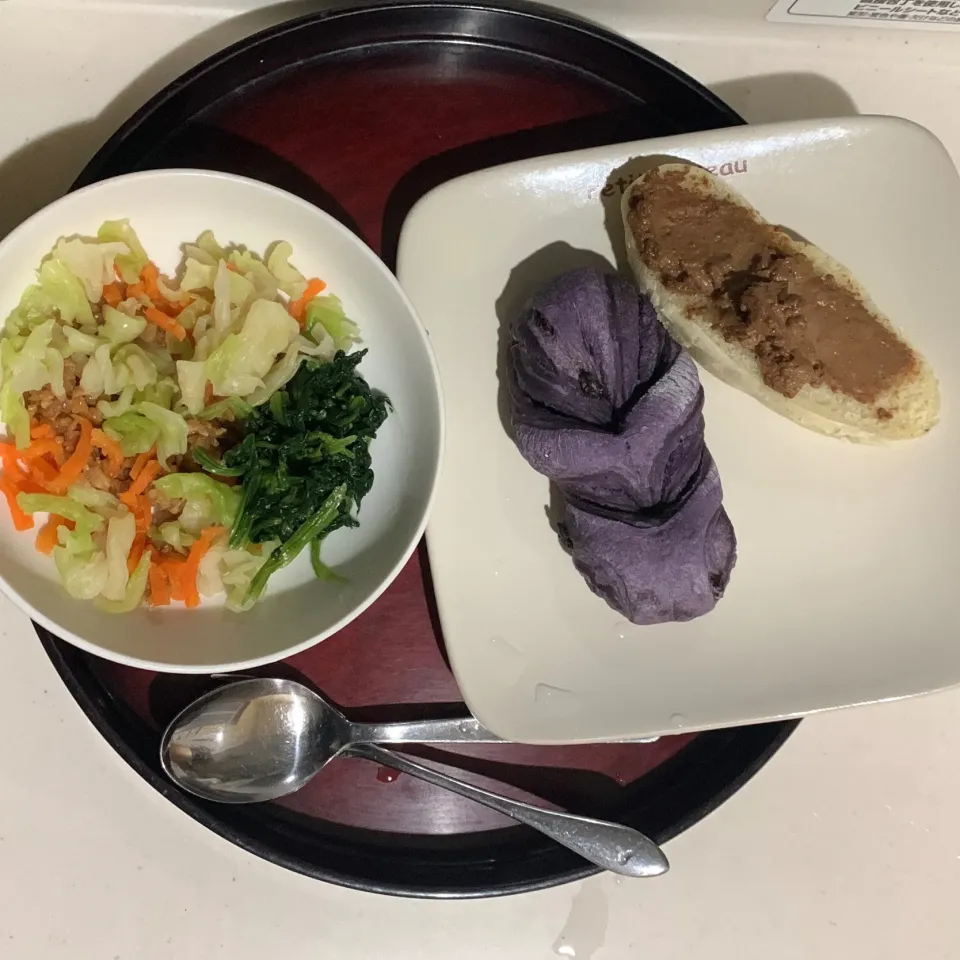 Snapdishの料理写真:母朝ごぱん(・Д・)|chagashiさん