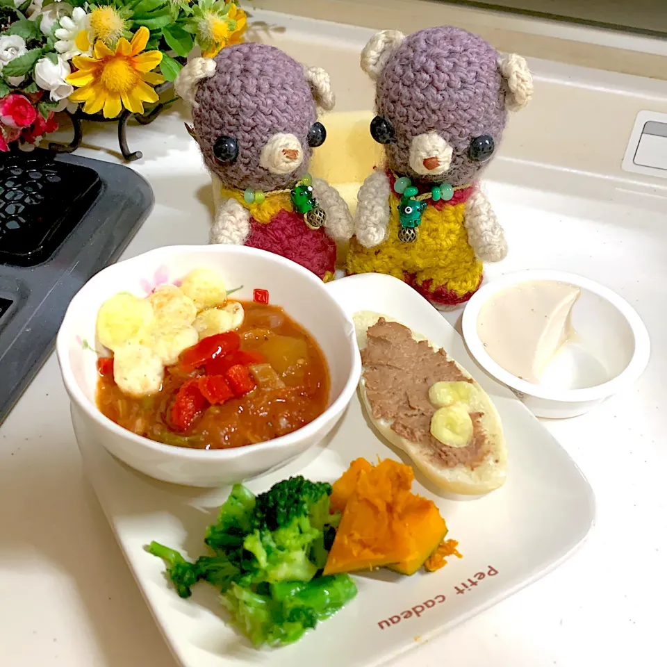 Snapdishの料理写真:お昼ごぱん( ・∇・)|chagashiさん